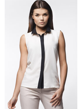 Awama Awama Koszula A023 Écru Basic Fit
