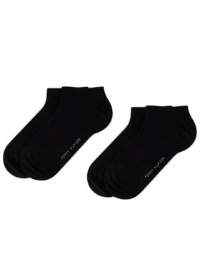 Tommy Hilfiger Tommy Hilfiger Set 2 parov ženskih nizkih nogavic 343024001 Črna