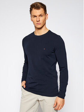 Tommy Hilfiger Tommy Hilfiger Hosszú ujjú Stretch Tee MW0MW10804 Sötétkék Slim Fit