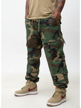 Jigga Wear Jigga Wear Spodnie cargo Bojówki Camo Moro Wojskowe Militarne Taktyczne RipStop 129987 Khaki Regular Fit