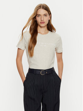 Tommy Hilfiger Tommy Hilfiger Tričko WW0WW40276 Béžová Regular Fit