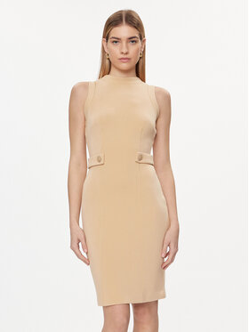 Guess Guess Vsakodnevna obleka W4GK89 K7UW2 Bež Slim Fit