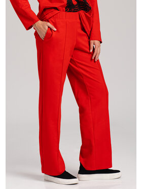 Look Made With Love Look Made With Love Spodnie garniturowe Julia Look 1214 red Czerwony Wide Leg