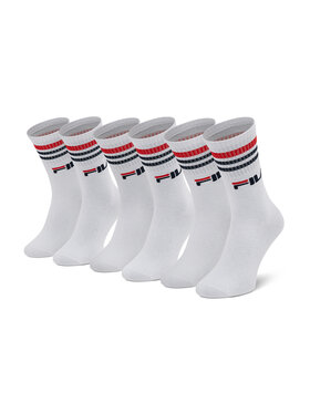 Fila Fila 3er-Set hohe Unisex-Socken Calze F9090 Weiß