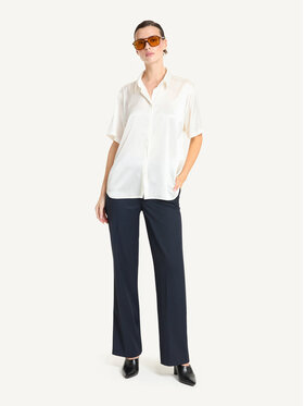 KMX Studio KMX Studio Bluzka 504840009 Kremowy Straight Fit