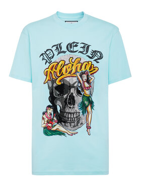 PHILIPP PLEIN PHILIPP PLEIN T-Shirt 1225 Světle modrá Regular Fit