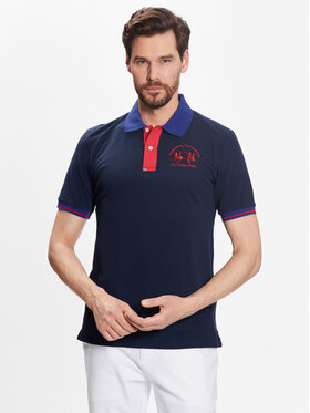 La Martina La Martina Poloshirt VMP005 PK001 Dunkelblau Slim Fit