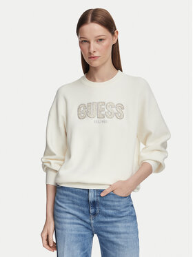 Guess Guess Πουλόβερ W6YR30 Z0978 Κρεμ Regular Fit