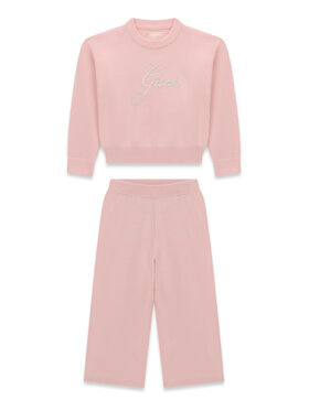 Guess Guess Komplet pulover in hlače iz blaga K6BG04 Z1291 Svetlo rožnata Regular Fit