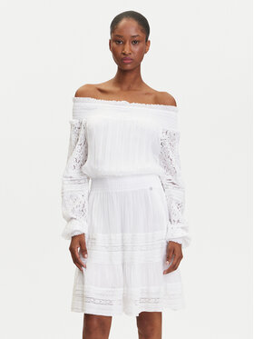 Guess Guess Rochie W5GK24 WE550 Alb Classic Fit