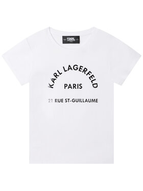 Karl Lagerfeld Kids Karl Lagerfeld Kids T-Shirt Z15412 Biały Regular Fit