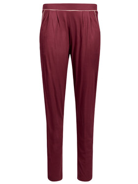 Huber Huber Spodnie damskie 18267 Bordowy Regular Fit