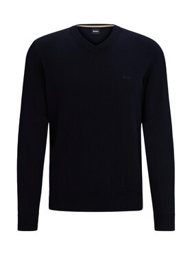 BOSS Boss Sweter 50506042_10255193_01_404 Niebieski Regular Fit