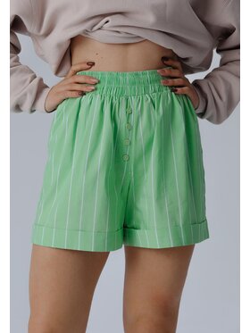 LAURELLA LAURELLA Bavlnené šortky 3SS015 Zelená Regular Fit