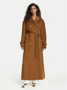 Elisabetta Franchi Elisabetta Franchi Cappotto di lana CP-02D-66E2-V790 Marrone Regular Fit
