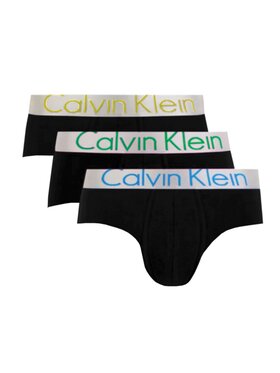 Calvin Klein Calvin Klein Slipy SLIPY MĘSKIE 3-PACK HIP BRIEFS Czarny