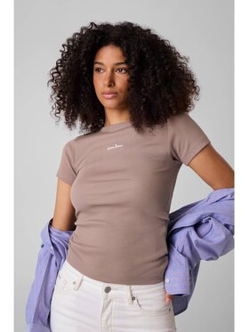 Guess Jeans Guess Jeans Top 183274 Beżowy Classic Fit