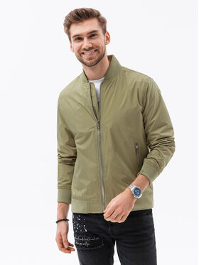 Ombre Ombre Kurtka bomber C439 Zielony Regular Fit