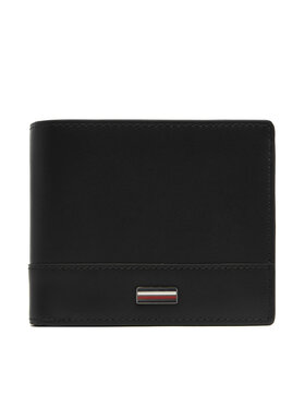 Tommy Hilfiger Tommy Hilfiger Голям мъжки портфейл Th Corp Cc Flap And Coin AM0AM13246 Черен