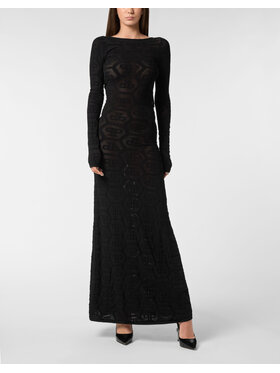 PHILIPP PLEIN PHILIPP PLEIN Večerné šaty 24143 Čierna Fitted Fit