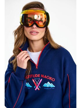 NAOKO NAOKO Bluza High Altitude Granatowy Oversize