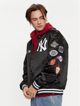 47 Brand 47 Brand Kurtka bomber New York Yankees Dalston DB017PMRWCQ590476JK Czarny Oversize
