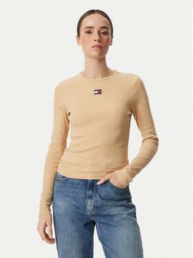 Tommy Jeans Tommy Jeans Blúzka DW0DW20178 Žltá Slim Fit