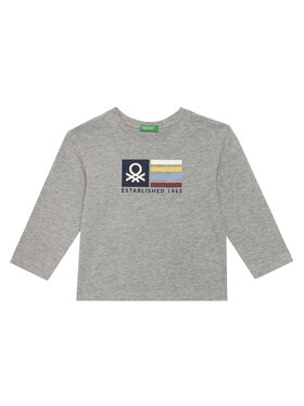 United Colors Of Benetton United Colors Of Benetton Bluzka 3I1XG10JZ Szary Regular Fit