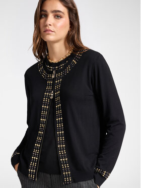 Elena Mirò Elena Mirò Kardigan M520Z000661N033 Czarny Boxy Fit