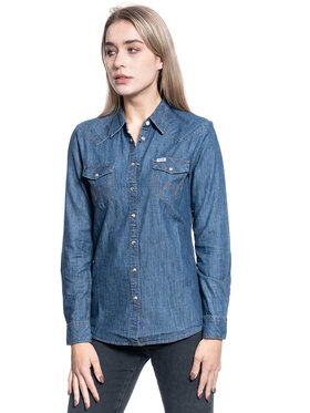 Wrangler Wrangler Camicia LS DENIM SHIRT Blu Slim Fit