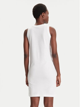 Champion Champion Φόρεμα καθημερινό Script Logo Ribbed Trim 112657 Λευκό Regular Fit