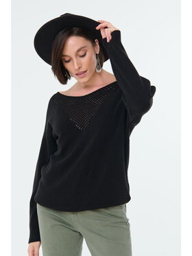 blue shadow blue shadow Sweter Dżak BS Czarny Standard Fit