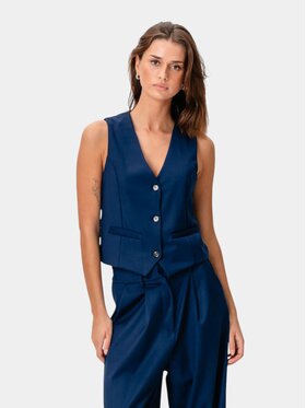 TeeShoppen TeeShoppen Kamizelka 'Basic Collection' Granatowy Regular Fit