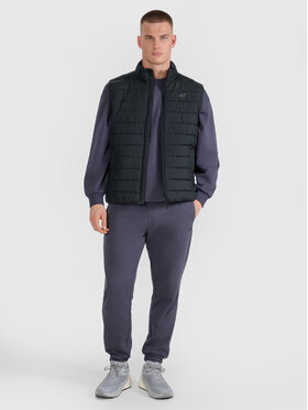 4F 4F Kamizelka MIDSHOP TEXTILE Czarny Regular Fit