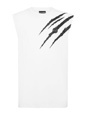 Plein Sport Plein Sport Tank top 28357 Biały Regular Fit