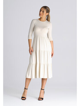 FIGL FIGL Vestito da giorno SUKIENKA M943 Beige Regular Fit