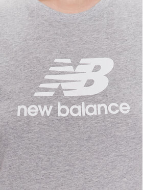 New Balance Majica Essentials Stacked Logo WT31546 Siva Athletic Fit