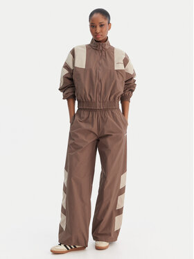 adidas adidas Dressipüksid Blocked Washed KD8790 Pruun Loose Fit