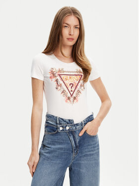 Guess Guess Футболка W5YI08 J1314 Білий Regular Fit