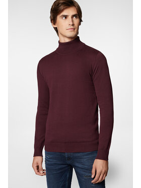 Próchnik Próchnik Golf Golf Ciemnobordowy Bawełniany PM5 SW073224000022 Bordowy Slim Fit