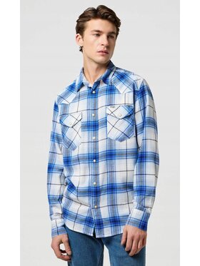 Wrangler Wrangler Koszula Western Shirt Niebieski Regular Fit