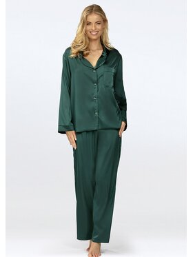 DKaren Lingerie DKaren Lingerie Komplet bluzka i spodnie Amina Zielony