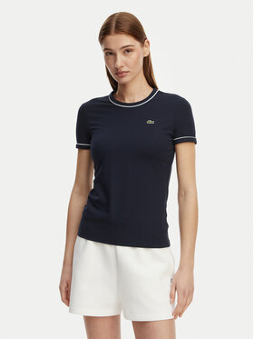 Lacoste Lacoste T-Shirt TF5289 Σκούρο μπλε Slim Fit