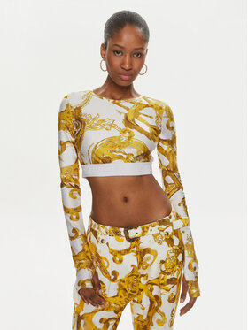 Versace Jeans Couture Versace Jeans Couture Блуза 76HAH218 Бял Slim Fit