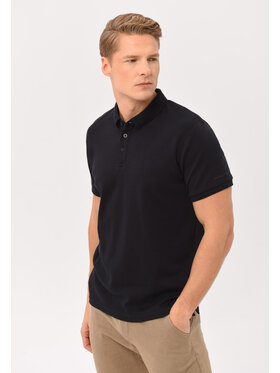 Volcano Volcano Polo O-VOLVI Granatowy Regular Fit