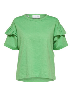 Selected Femme Selected Femme T-Shirt 16079837 Zelená Loose Fit