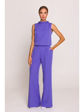 Made of Emotion Made of Emotion Kombinezon M382 Fioletowy Wide Leg