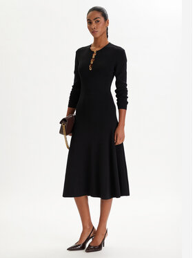 KARL LAGERFELD KARL LAGERFELD Úpletové šaty B1W13003 Černá Regular Fit