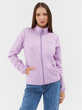 Columbia Columbia Fleecová mikina Col Hike Tech Fleece FZ Fialová Regular Fit