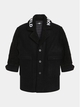 Karl Lagerfeld Kids Karl Lagerfeld Kids Palton Z16169 S Negru Regular Fit
